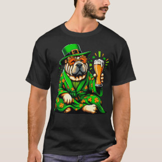 Shar Pei Patricks Day Outfit voor Lover Dog T-shirt