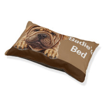 Shar Pei Peeking Hond Puppy Kussen Bed