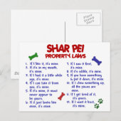 SHAR PEI Property Laws 2 Briefkaart (Voorkant / Achterkant)