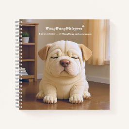 Shar Pei Pup - Zachte Sereniteit door WangWang Notitieboek