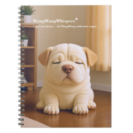 Shar Pei Pup - Zachte Sereniteit door WangWang Notitieboek