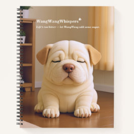 Shar Pei Puppy - Zachte Sereniteit door WangWang Notitieboek