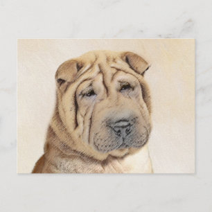 Shar Pei-schildering - Cute Original Dog Art Briefkaart