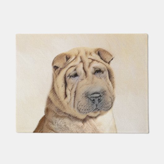 Shar Pei-schildering - Cute Original Dog Art Deurmat (Voorkant)