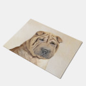 Shar Pei-schildering - Cute Original Dog Art Deurmat (Schuin)