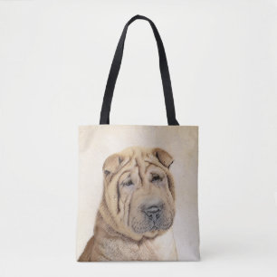 Shar Pei-schildering - Cute Original Dog Art Draagtas