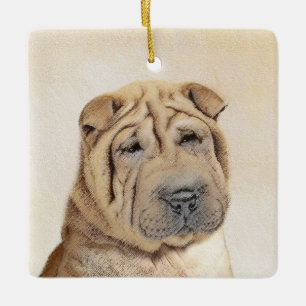 Shar Pei-schildering - Cute Original Dog Art Keramisch Ornament