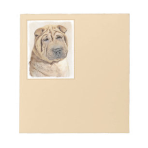 Shar Pei-schildering - Cute Original Dog Art Notitieblok