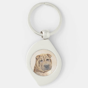 Shar Pei-schildering - Cute Original Dog Art Sleutelhanger