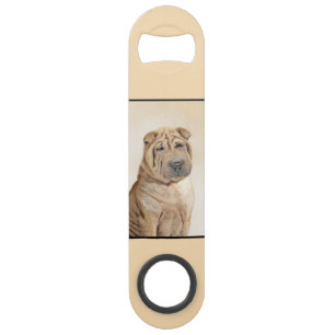 Shar Pei-schildering - Cute Original Dog Art Speed Flessenopener
