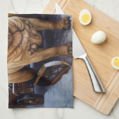 Shar Pei Snowy Sleigh Kerst Decor Theedoek (Quarter Fold)