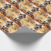 Shar Pei verlaat Thanksgiving kunst Cadeaupapier (Hoek)