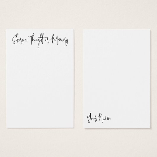 Share a Memory, Celebration of Life Memorial Kaart (Voorkant /achterkant)