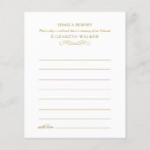 Share a Memory Funeral Service Attendance (Achterkant)