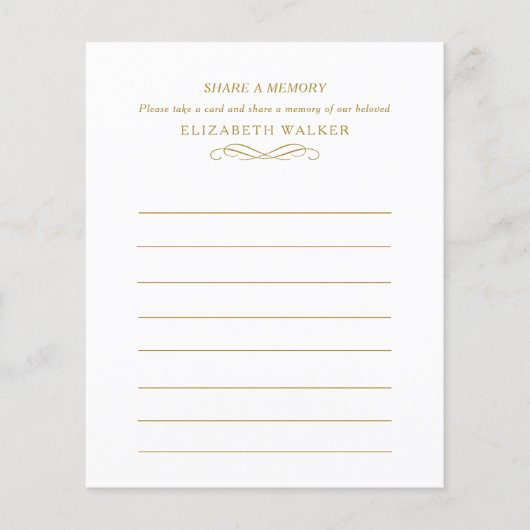 Share a Memory Funeral Service Attendance (Voorkant)