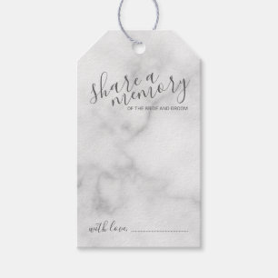 'Share a Memory' Modern Script Wedding Marble Cadeaulabel