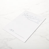 'Share a Memory' Modern Script Wedding Silver Folie Uitnodiging (Gedraaid)