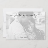 Share a Memory Wedding Photo Notitiekaartje (Voorkant)