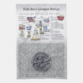 Share Love Serve Lasagna Lasagna Recipe Tea Towel Theedoek (Verticaal)