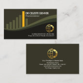 Share Market Graph Design Financial Advisor Visitekaartje (Voorkant / Achterkant)