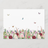 Share Memory Bloemen Vlinder Viering van het Leven Informatiekaartje (Achterkant)