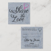 Share the love kraft script typography referral ca vierkante visitekaartje (Voorkant / Achterkant)