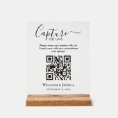 Share Wedding Photos With QR Code Acryl Bord (Voorkant)