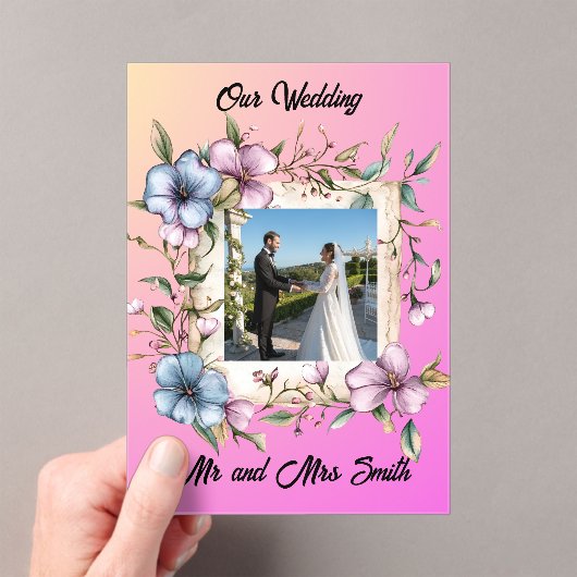 Share your gratitude with this Acrylic Invitation (In situ (ordinateur de poche))