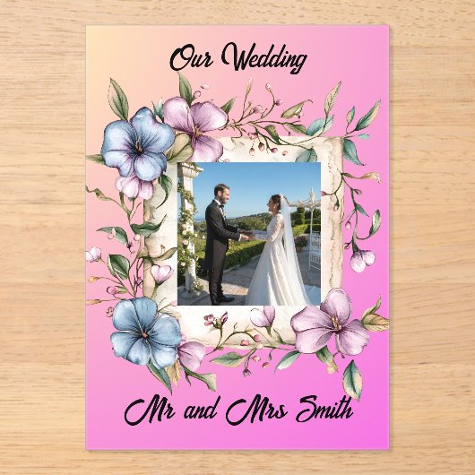 Share your gratitude with this Acrylic Invitation (Recto)