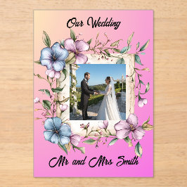 Share your gratitude with this Acrylic Invitation Acryl Uitnodigingen