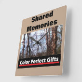 Shared Memories Birch Tree Vierkante Klok (Hoek)