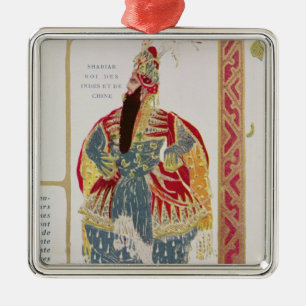 Shariar, koning van de Indies en China Metalen Ornament
