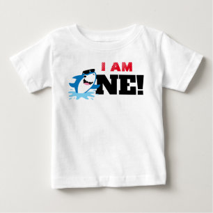 Shark 1st Birthday Tshirt Toddler Baby Kind
