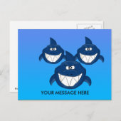 Shark-aanval Briefkaart (Voorkant / Achterkant)