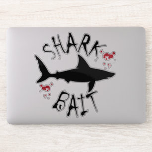 Shark aas Grappig Scuba Duiken Bloed Splatted Sticker