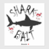 Shark aas Grappig Scuba Duiken Bloed Splatted Sticker (Vel)