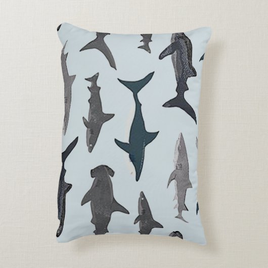 Shark Accent Pillow Accent Kussen (Achterkant (Verticaal))