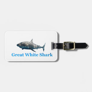 Shark afbeelding voor Bagage-Label-leer Bagagelabel