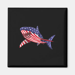 Shark American Flag Jawsome 4 juli Kinder jongens Magneet