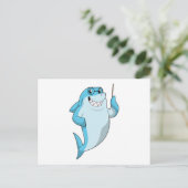 Shark as Teacher with Pointer Briefkaart (Staand voorkant)