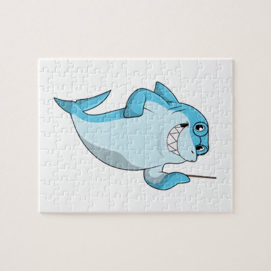 Shark as Teacher with Pointer Legpuzzel (Horizontaal)