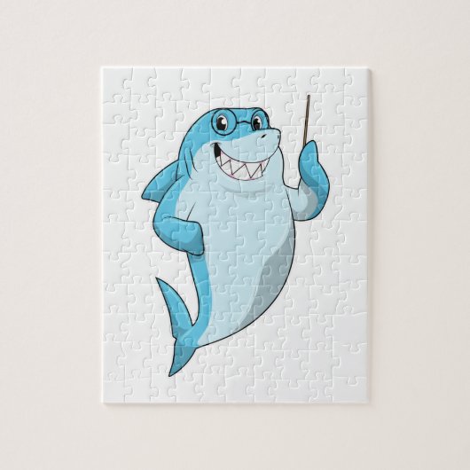 Shark as Teacher with Pointer Legpuzzel (Verticaal)