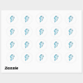 Shark as Teacher with Pointer Ronde Sticker (Vel)