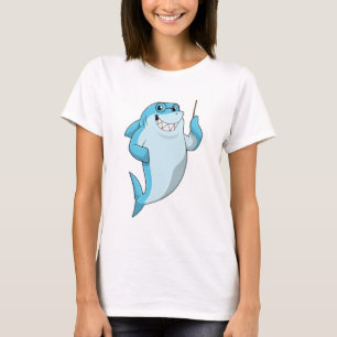 Shark as Teacher with Pointer T-shirt