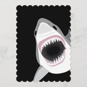 Shark Attack Dive Club Event of Birthday Party Kaart