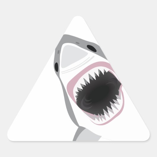 Shark Attack Driehoek Sticker (Voorkant)