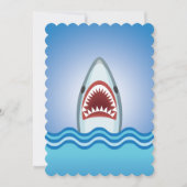 Shark Attack Funny Boat Party Uitnodigingen (Voorkant)