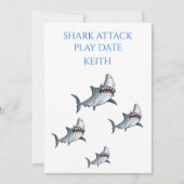 "SHARK ATTACK" JOUER DATE INVITATION (Devant)