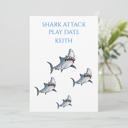 "SHARK ATTACK" JOUER DATE INVITATION (Debout devant)