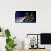 Shark Attack - Klein Poster (Thuiskantoor)